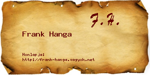 Frank Hanga névjegykártya